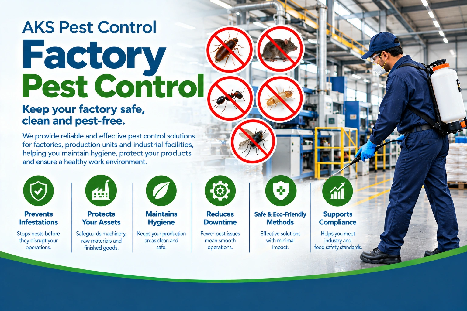 Factory Pest Control Services in Gurgaon & Delhi NCR