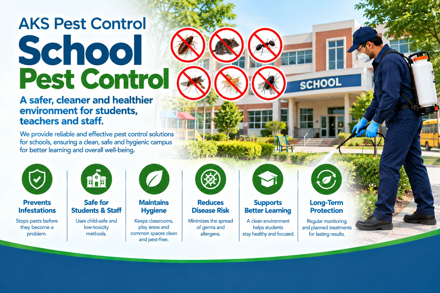 School Pest Control Services in Gurgaon and Delhi NCR by AKS Pest Control